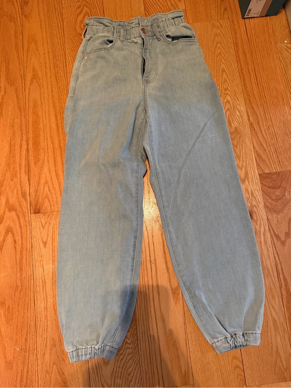 Express Light Wash Elastic Waist Joggers size 2R